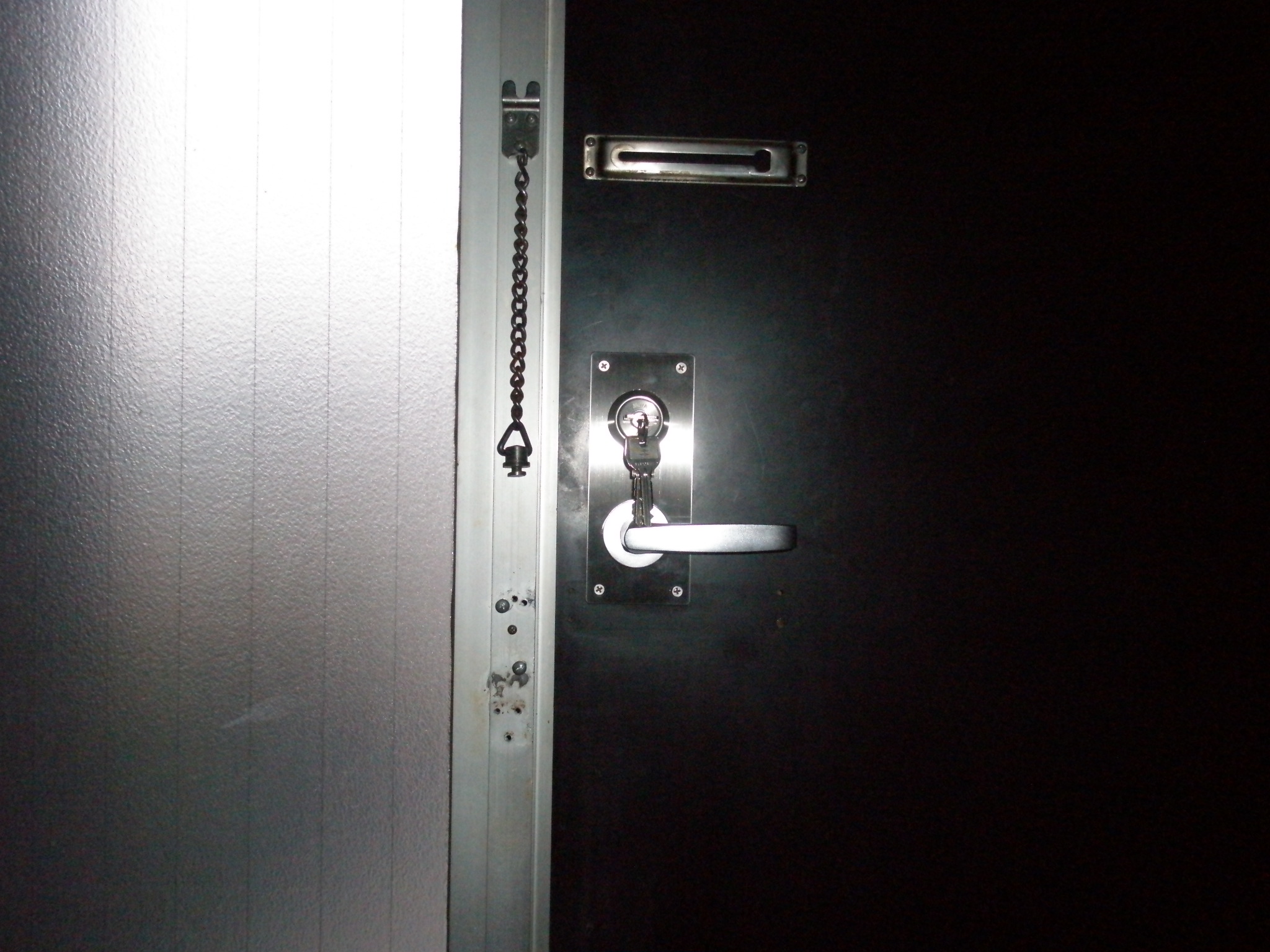 サムラッチハンドル錠セット(HH-J-0231)　玄関ドア用　玄関ドアハンドル　ハンドルセット　主錠　サムラッチ　引手　取手　錠 - 2